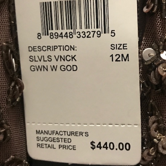 Aidan Mattox beaded sleeveless VNeck gown - Picture 3 of 7